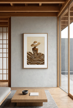 Woman with White Hat Band | Contemporary Fashion Portrait Wall Art