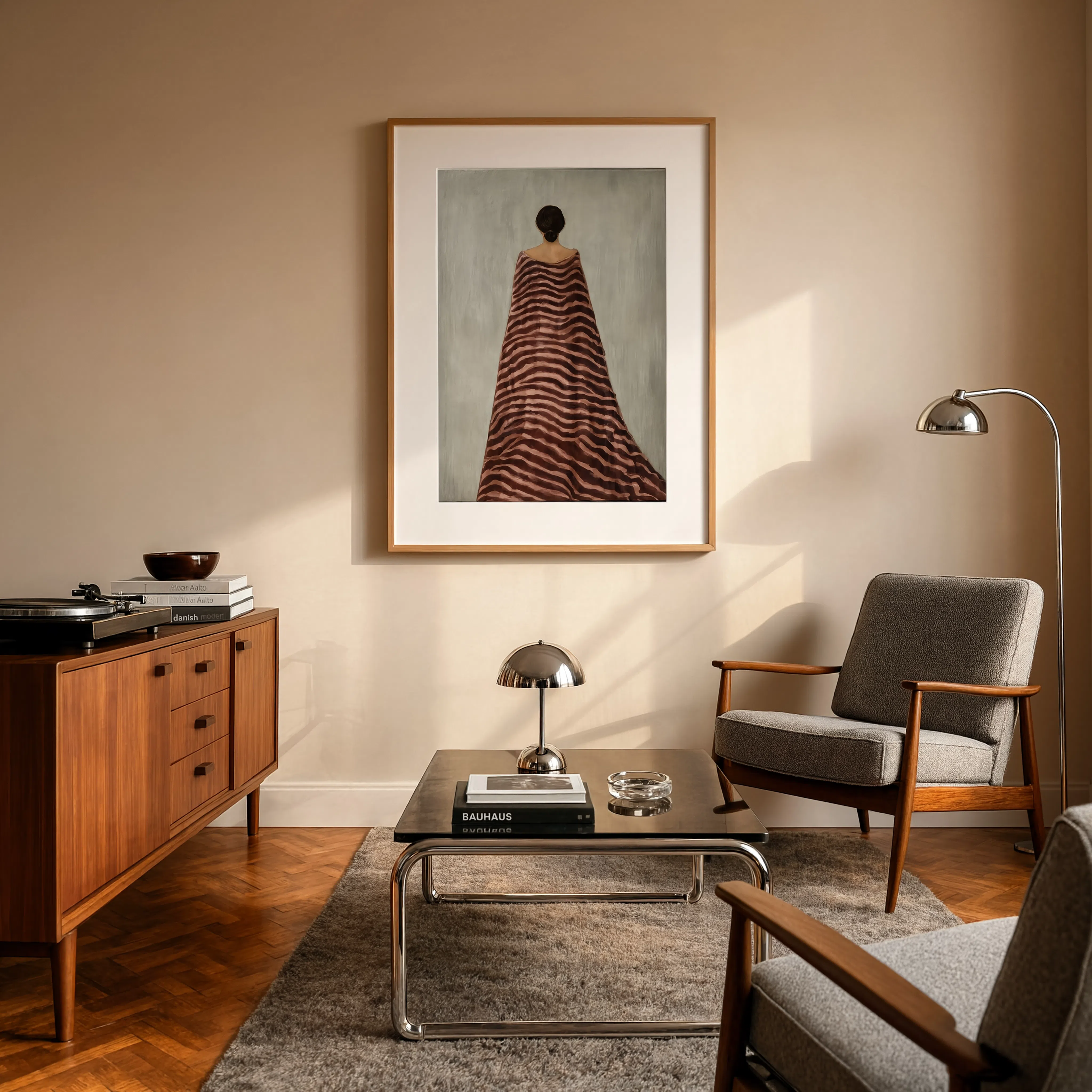 Burgundy Flowing Drapery | Contemporary Figurative Wall Art Print