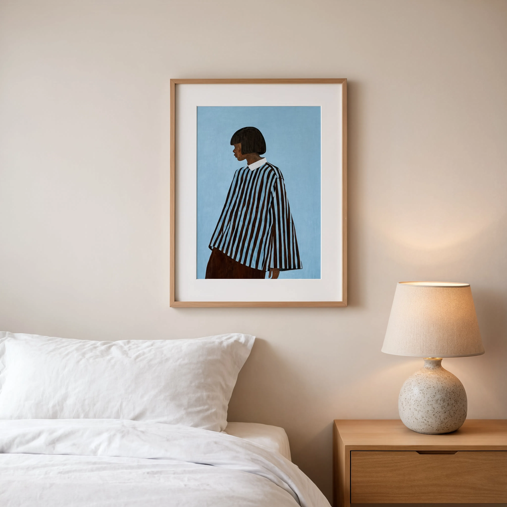 Figurative Striped Shirt Print | Contemporary Figurative Wall Art