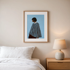 Figurative Striped Shirt Print | Contemporary Figurative Wall Art