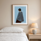 Figurative Striped Shirt Print | Contemporary Figurative Wall Art