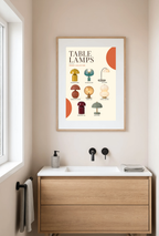 Table Lamps Poster | Contemporary Lighting Wall Art Print