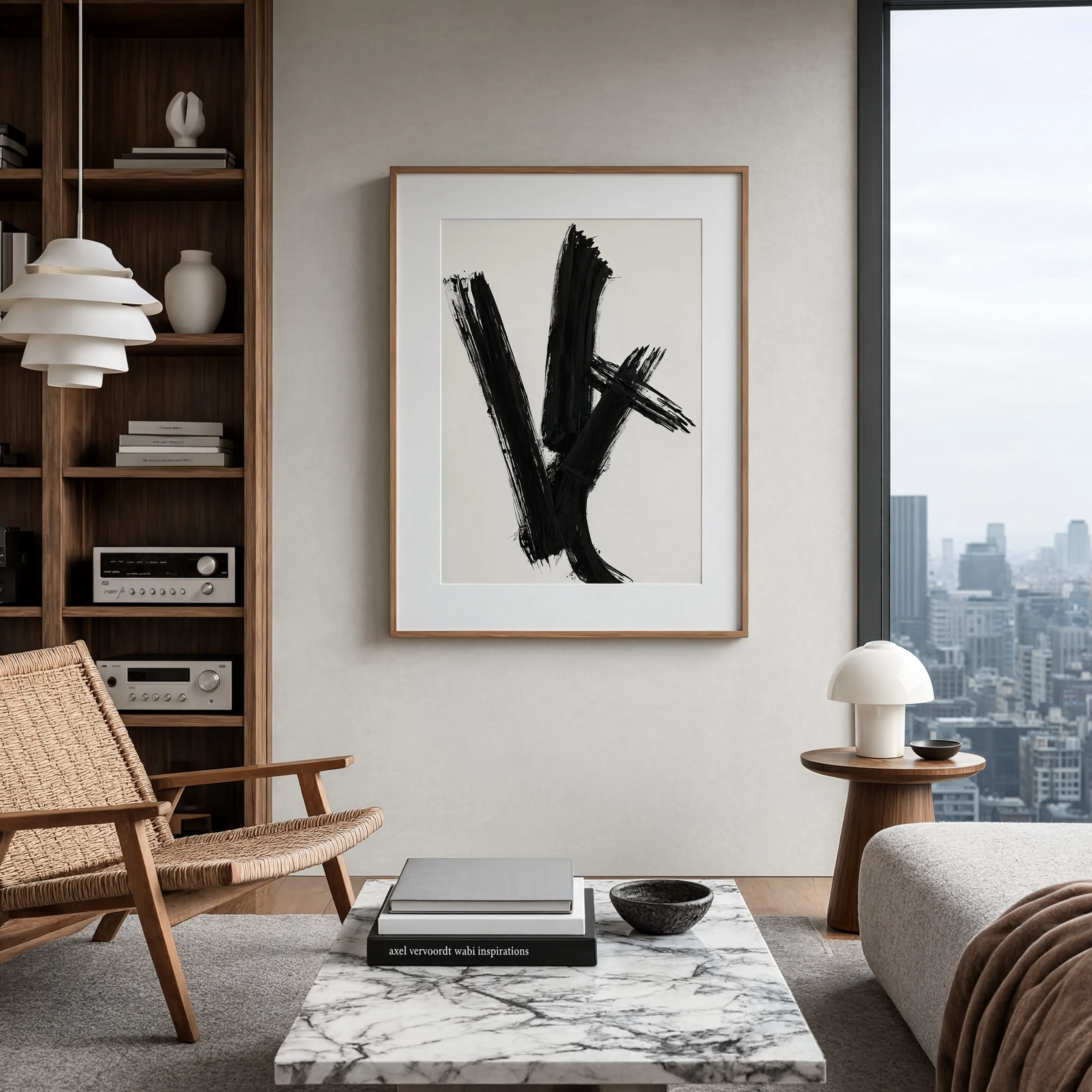 Black Gestural Print I | Minimalist Abstract Wall Art