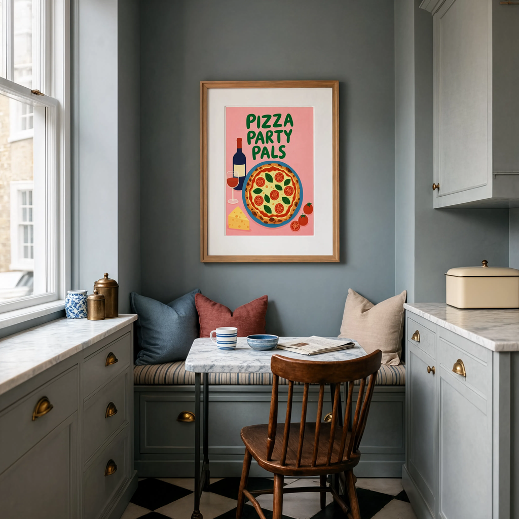 Pizza Party Pals | Contemporary Kitchen Wall Art