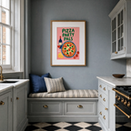 Pizza Party Pals | Contemporary Kitchen Wall Art