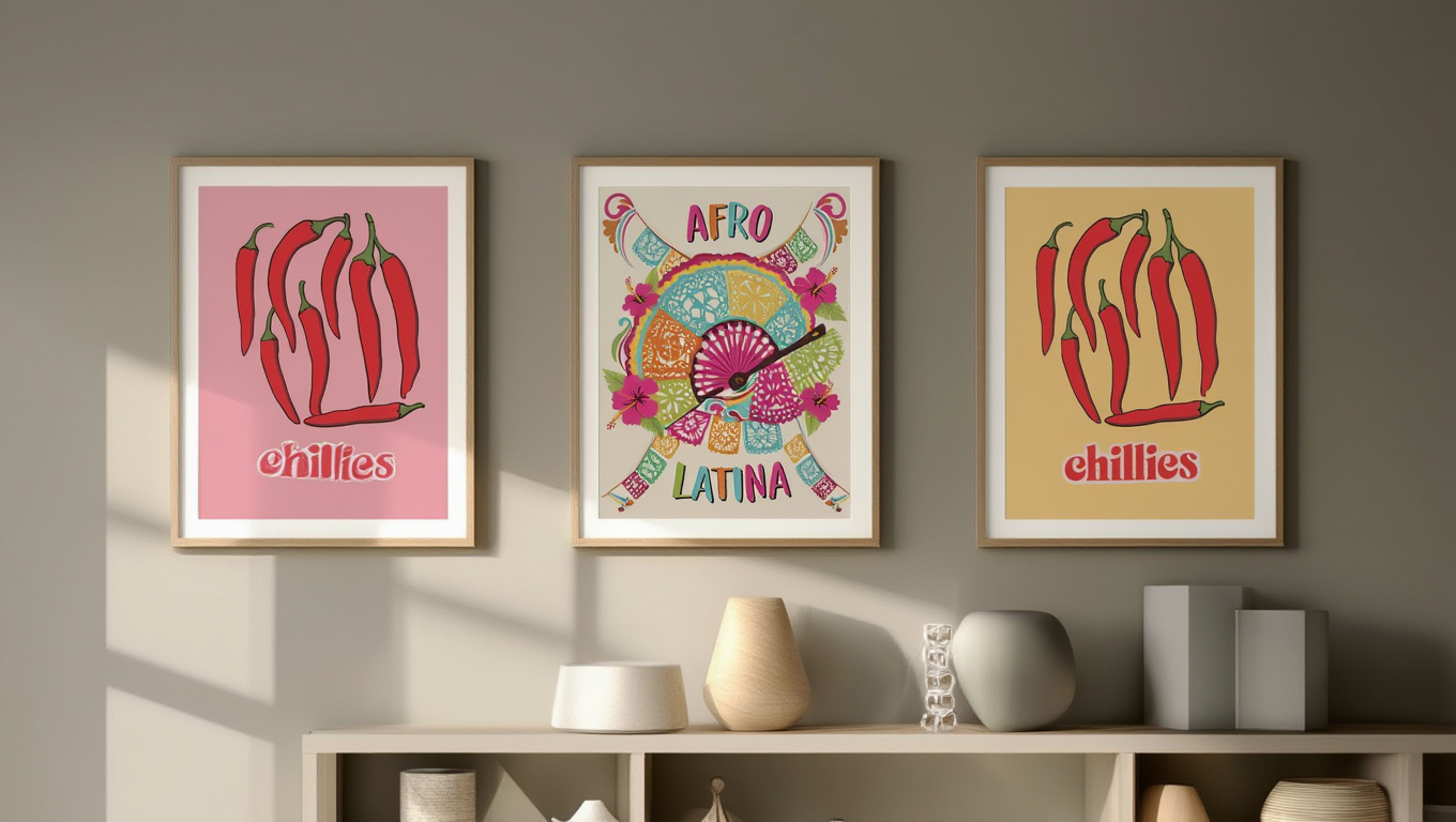 Chillies – Set of 3 Afro-Latina Wall Art Posters