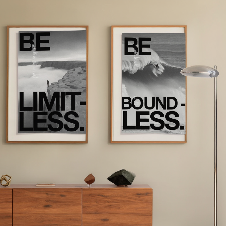 Expansion Set – Be Limitless, Be Boundless, Be Restless – Street Style Motivational Poster Bundle – Modern Urban Art Prints