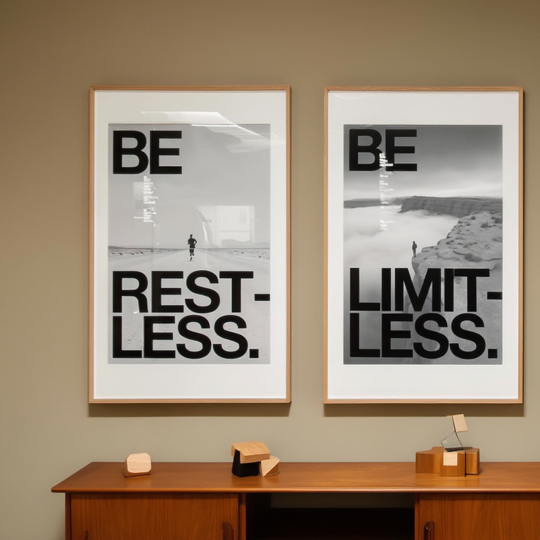 Expansion Set – Be Limitless, Be Boundless, Be Restless – Street Style Motivational Poster Bundle – Modern Urban Art Prints