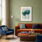Teal Watercolor Florals | Contemporary Botanical Floral Wall Art