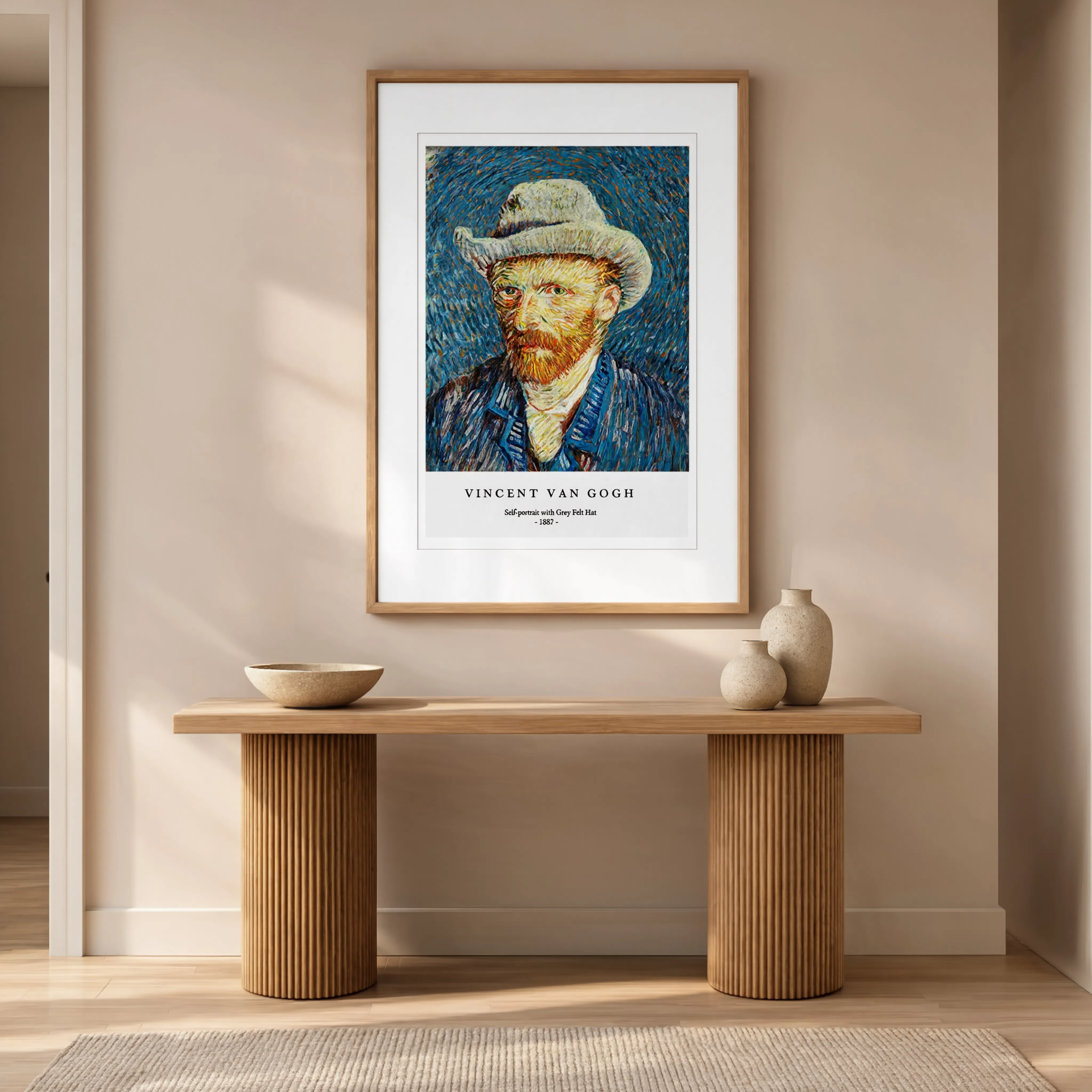 Vincent van Gogh - Selvportræt med grå filthat Plakat | HakyArts