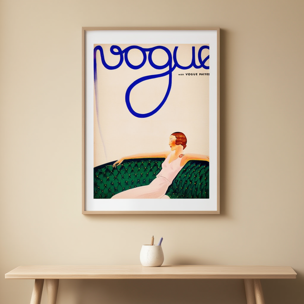 André Édouard Marty – Vogue Vintage Fashion Illustration Poster