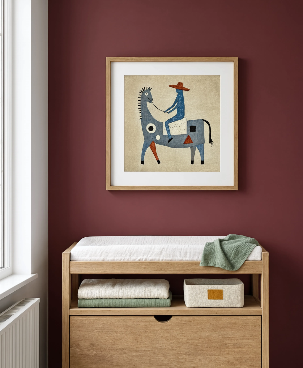 Folk Modernist Variation I | Contemporary Folk Art Wall Art Print