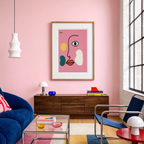 Blush Pink Portrait | Contemporary Abstract Figurative Wall Art