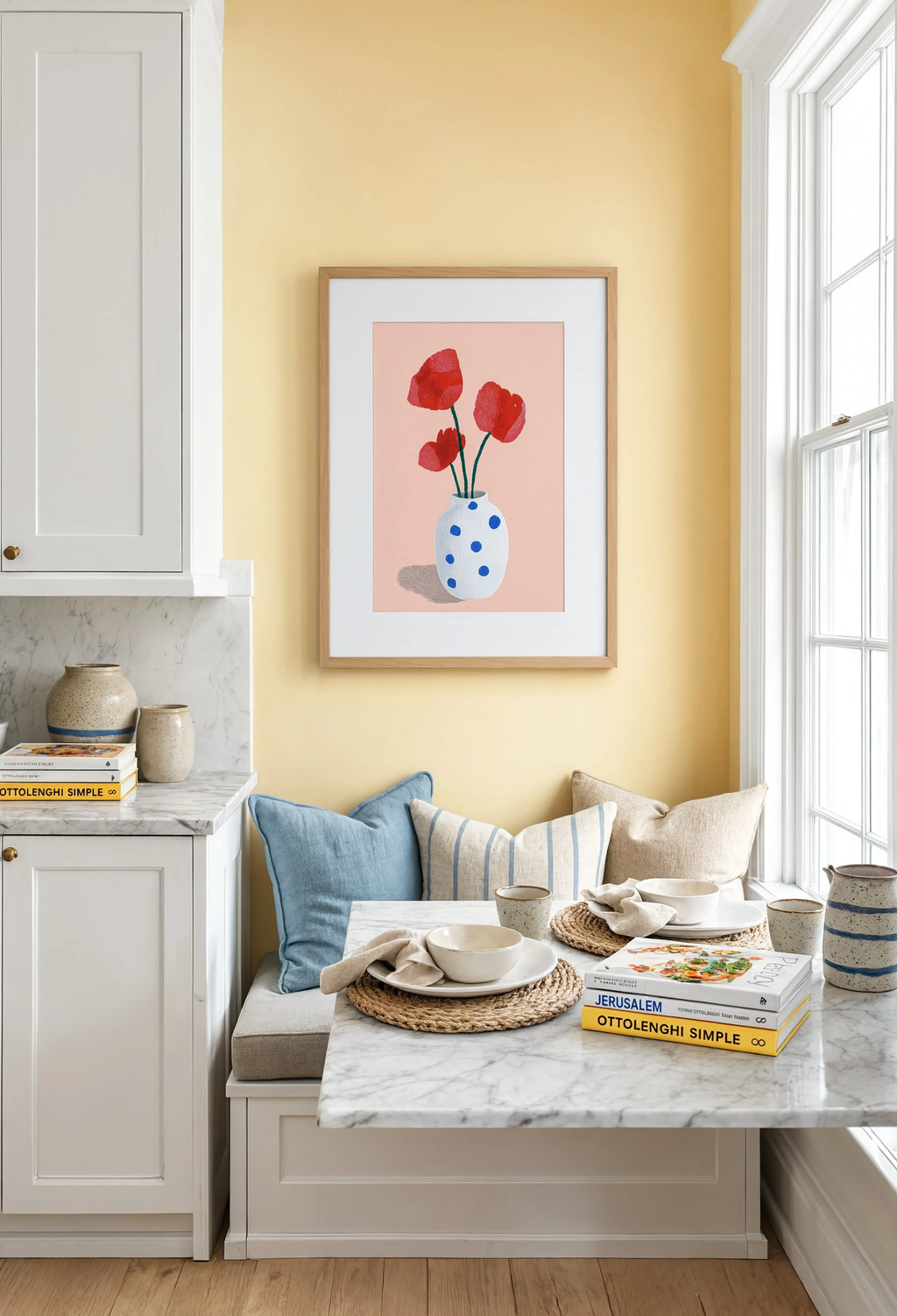 Polka Dot Vase | Contemporary Still Life Wall Art