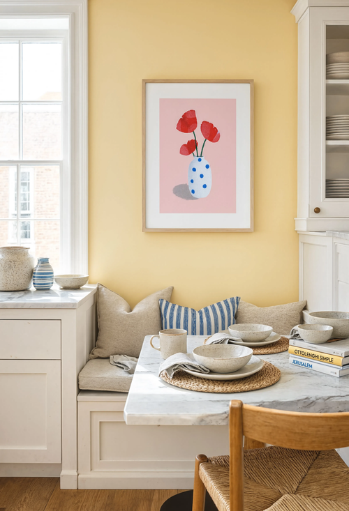 Polka Dot Vase | Contemporary Still Life Wall Art