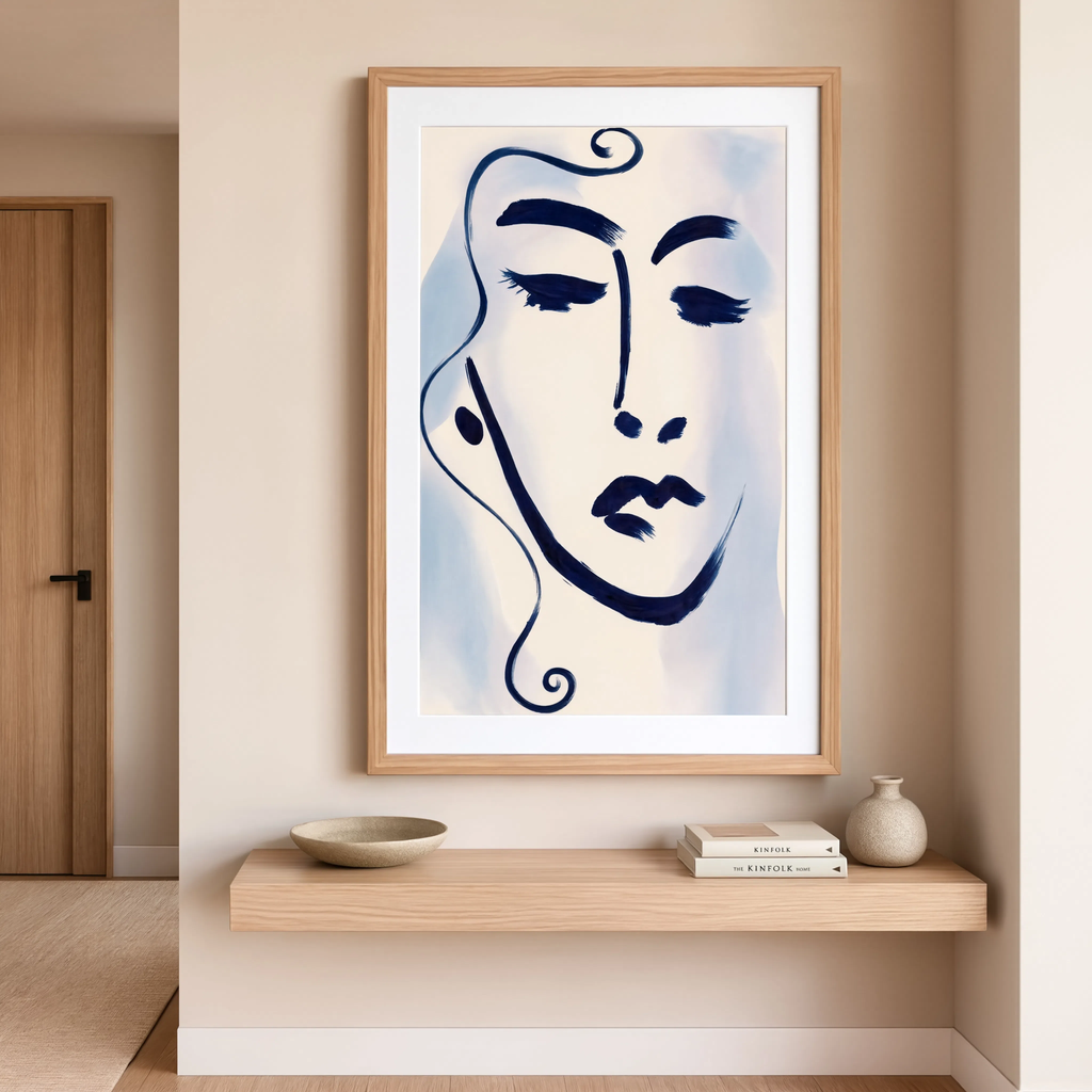 Flowing Curl Abstract Face Study