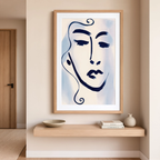 Flowing Curl Abstract Face Study
