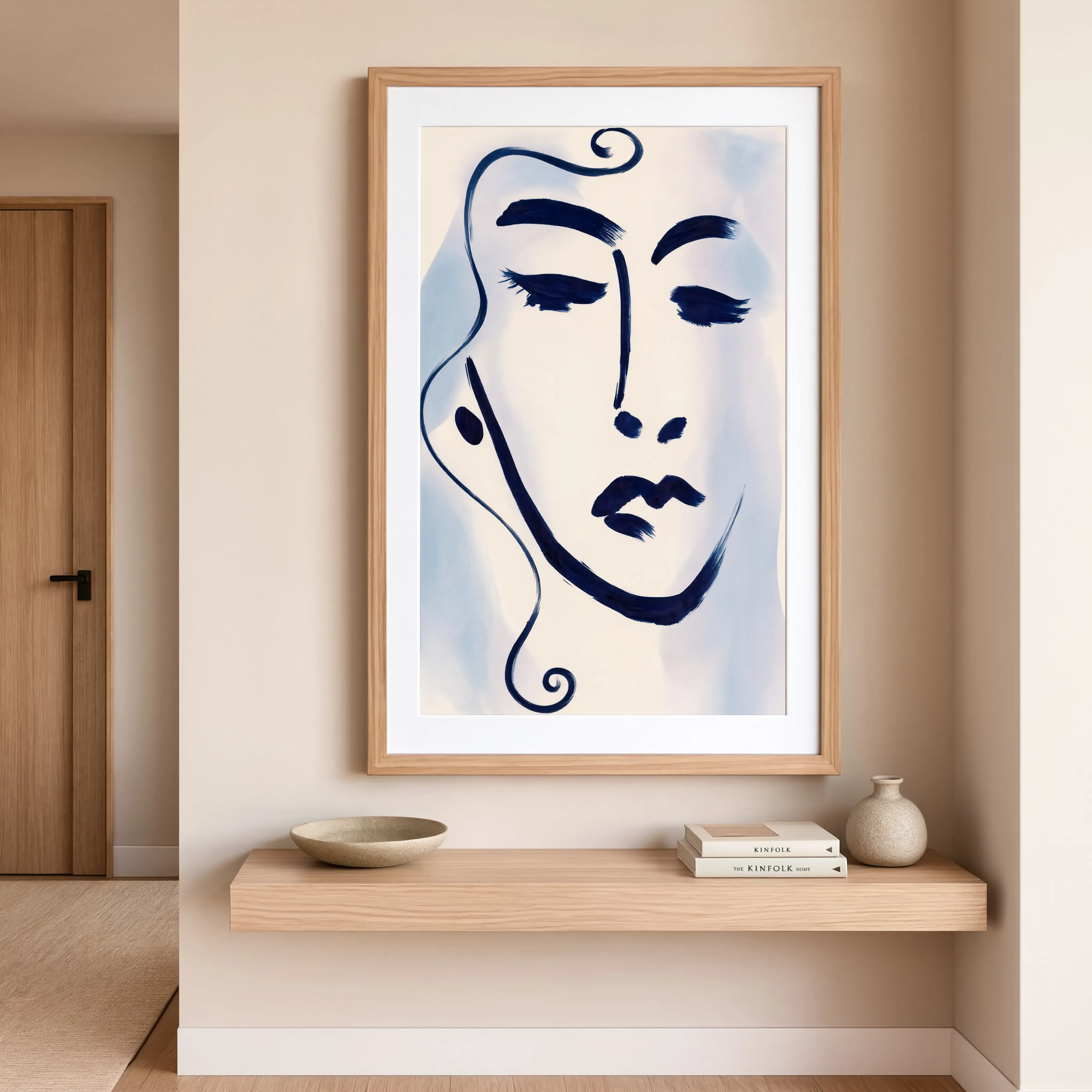Flowing Curl Abstract Face Study