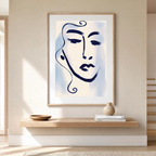 Flowing Curl Abstract Face Study