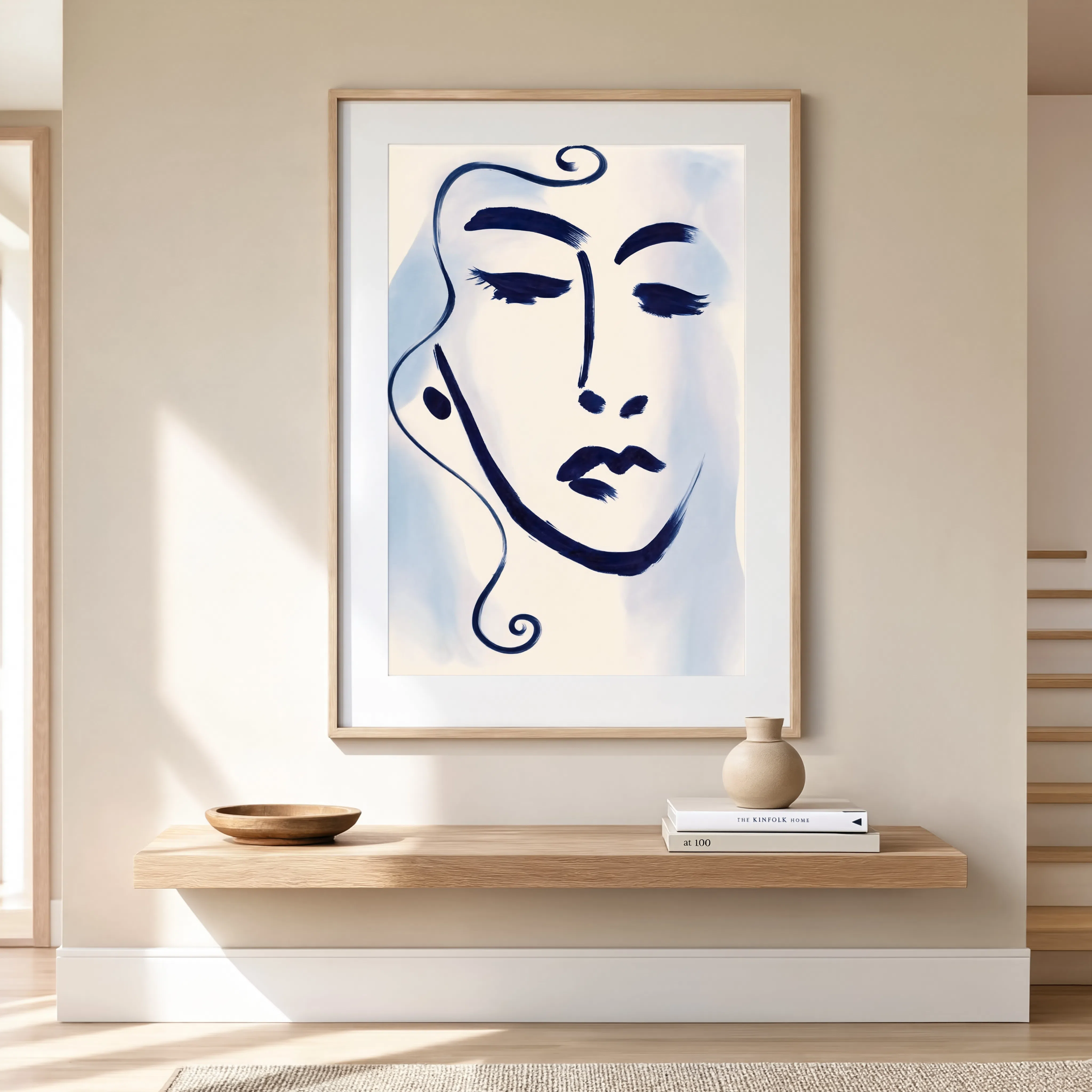 Flowing Curl Abstract Face Study