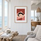Sleeping Woman | Terracotta | Contemporary Figurative Art Print