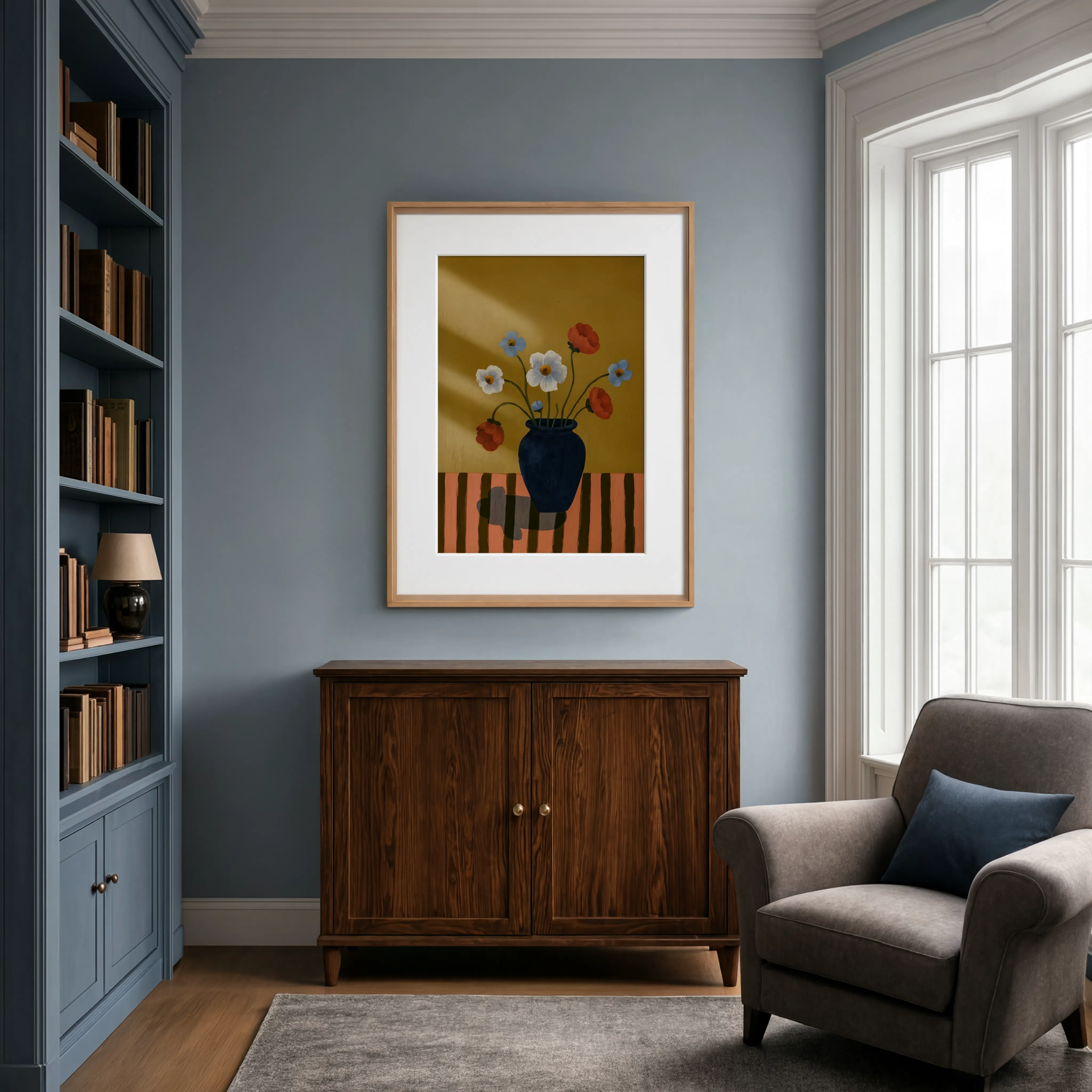 Earthy floral Still Life Variation | Contemporary Still Life Wall Art