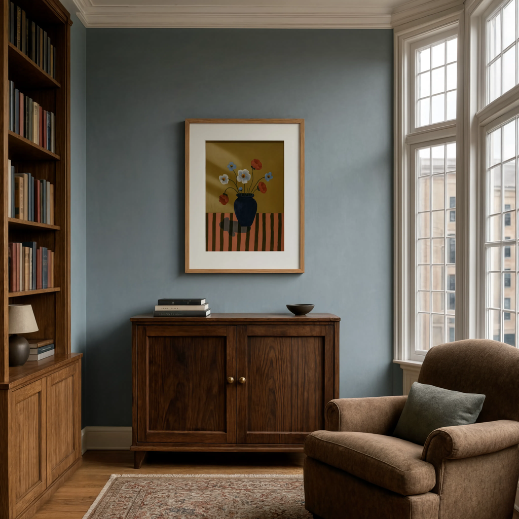 Earthy floral Still Life Variation | Contemporary Still Life Wall Art