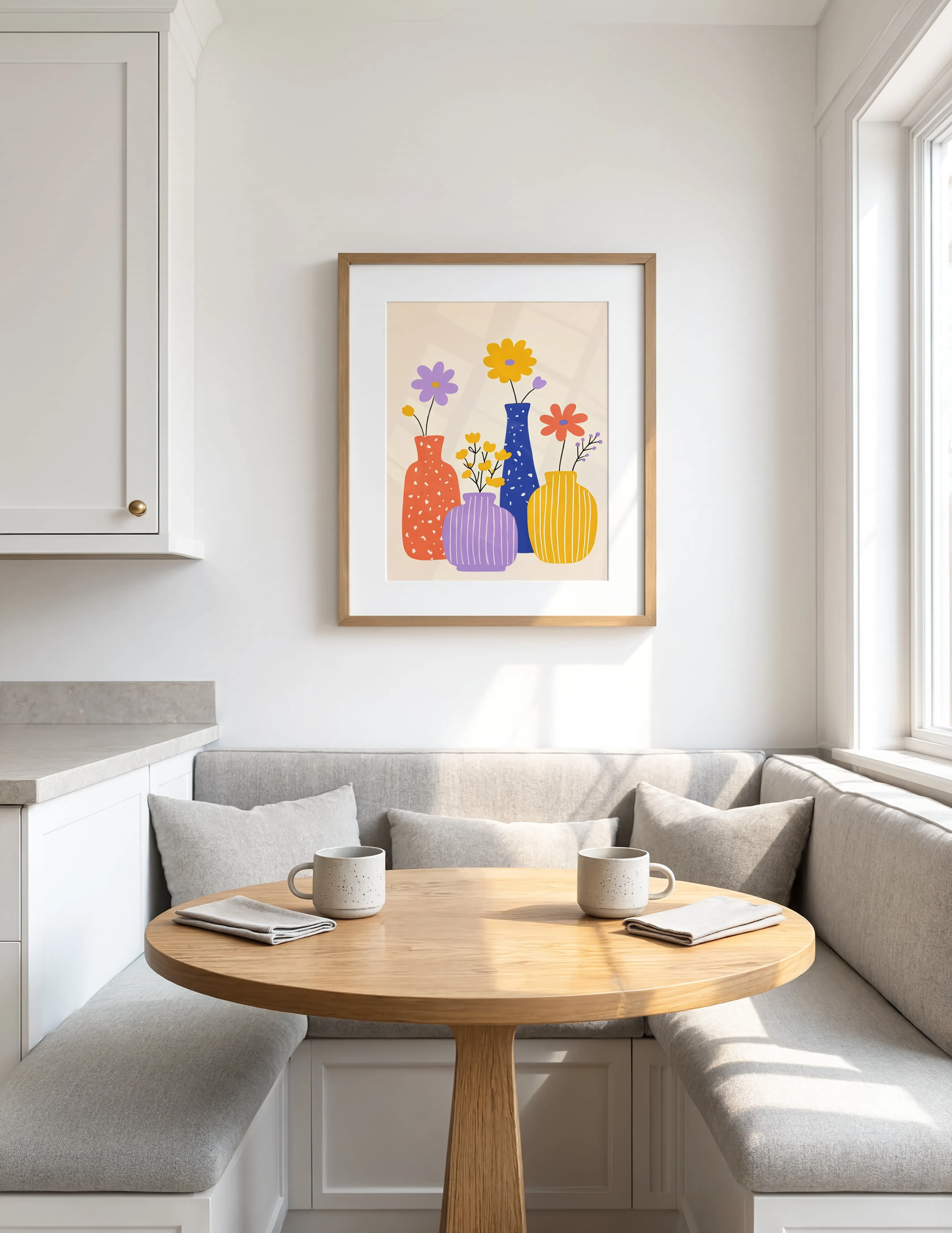 Modern Vase Still-Life Variation I | Contemporary Botanical Wall Art