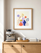 Modern Vase Still-Life Variation I | Contemporary Botanical Wall Art