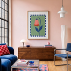Bell-Shape Folk Flower | Scandinavian Botanical Wall Art