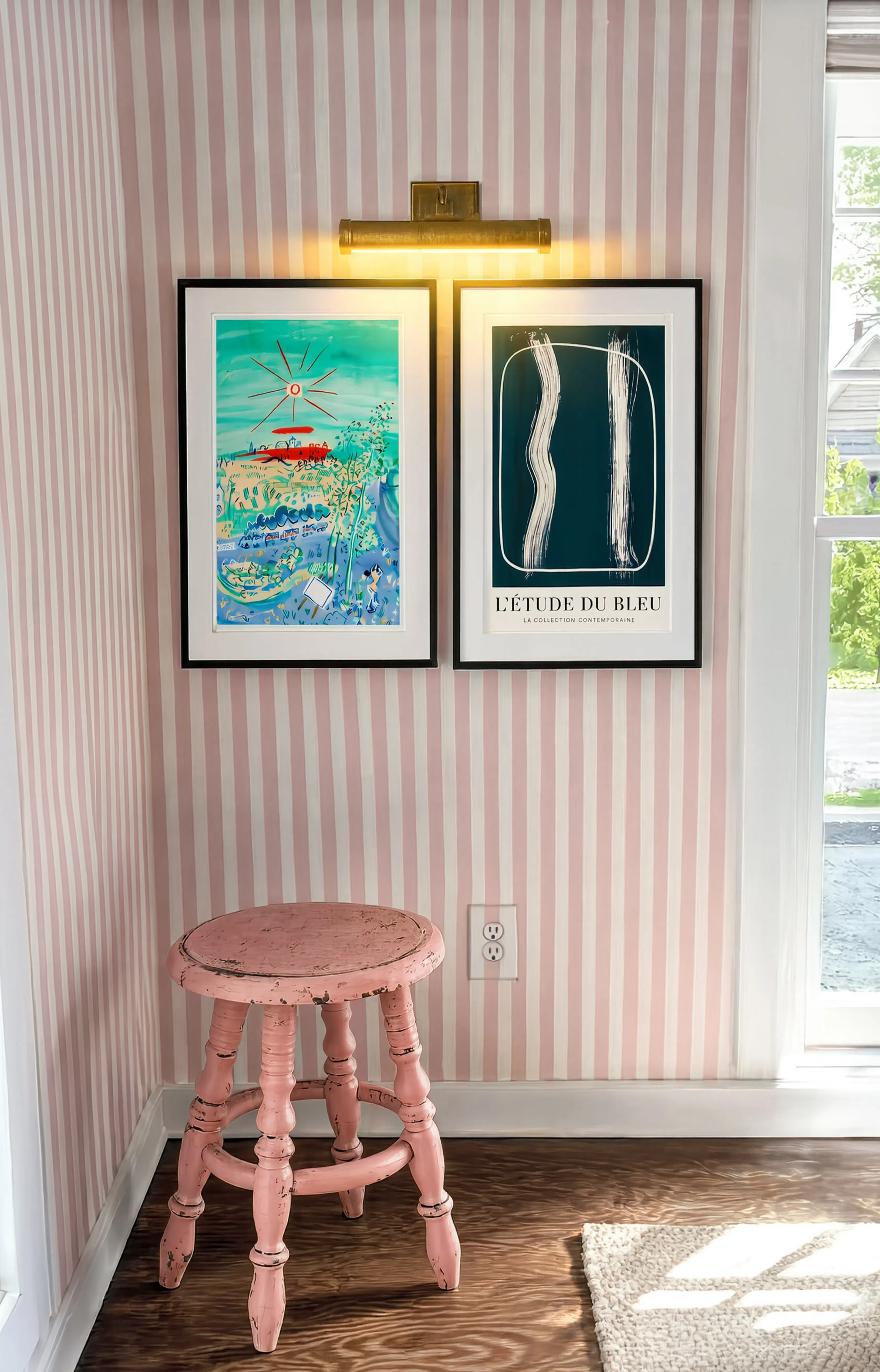 Set of 2 Étude en Bleu & Le Train Bleu Prints | Contemporary Abstract Wall Art Set