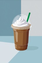 4 Coffee Posters – Affogato, Flat White, Macchiato, Frappuccino & Americano Minimalist Café Wall Art - Hakyarts
