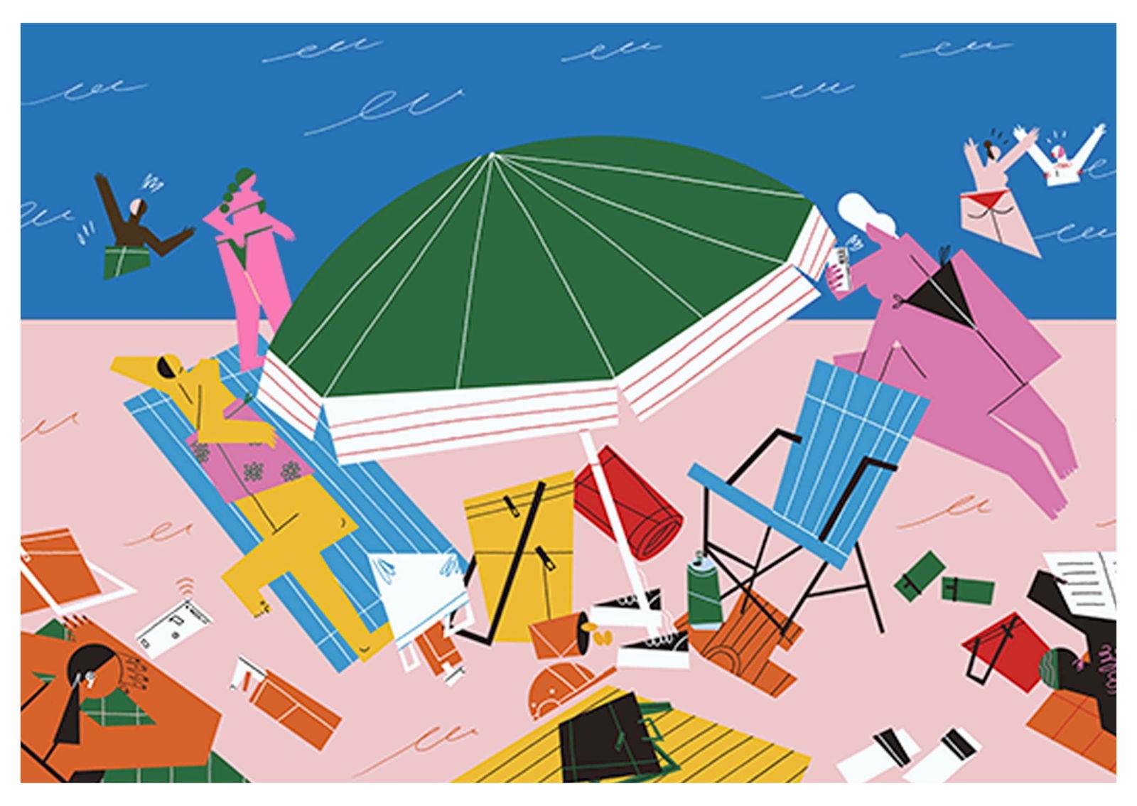 Fun Day At The Beach Poster - Hakyarts