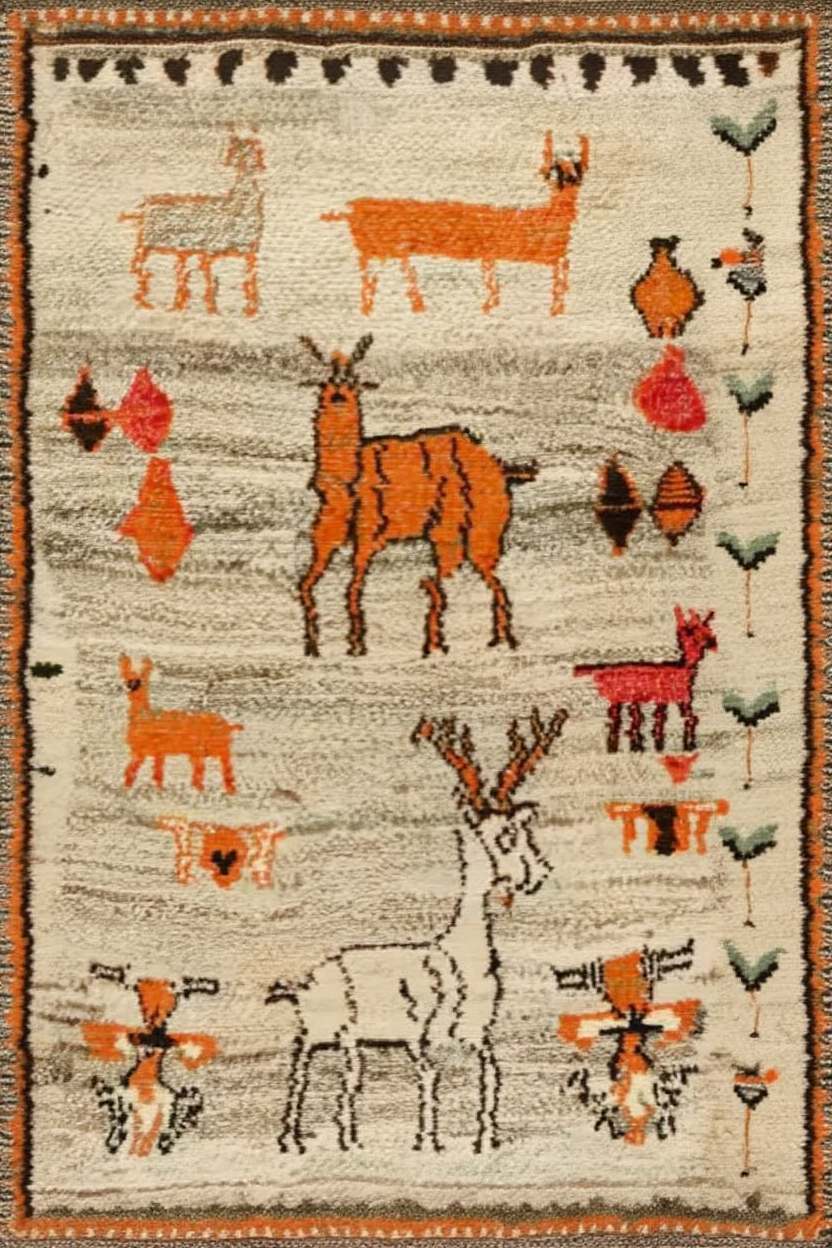 Gabbeh Folk Art Poster 3 | Tribal-Inspired Art Print