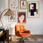 Set of 5 Vintage & Modern Art Prints – Harper's Bazaar, Hugo Scheiber, Cycling, Figurative & Abstract Art