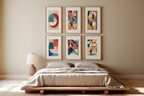 Nordic Bauhaus Mid-Century – Living Room Set of 6 Modern Prints - Hakyarts