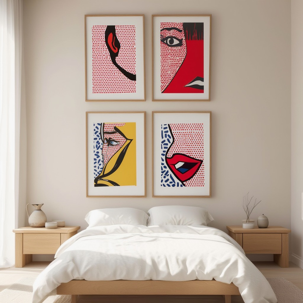 Pop Art Lichtenstein – Office Set of 4 Prints - Hakyarts