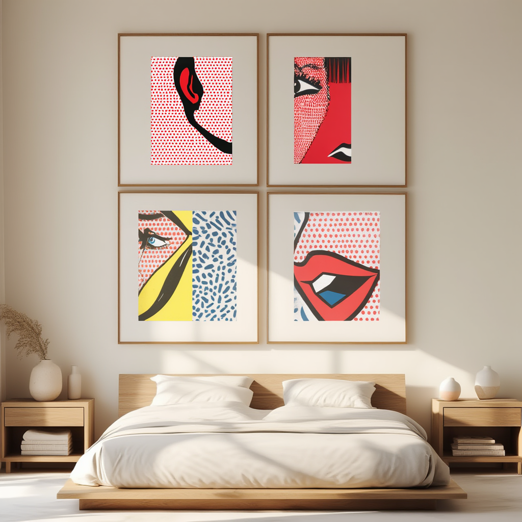 Pop Art Lichtenstein – Office Set of 4 Prints - Hakyarts