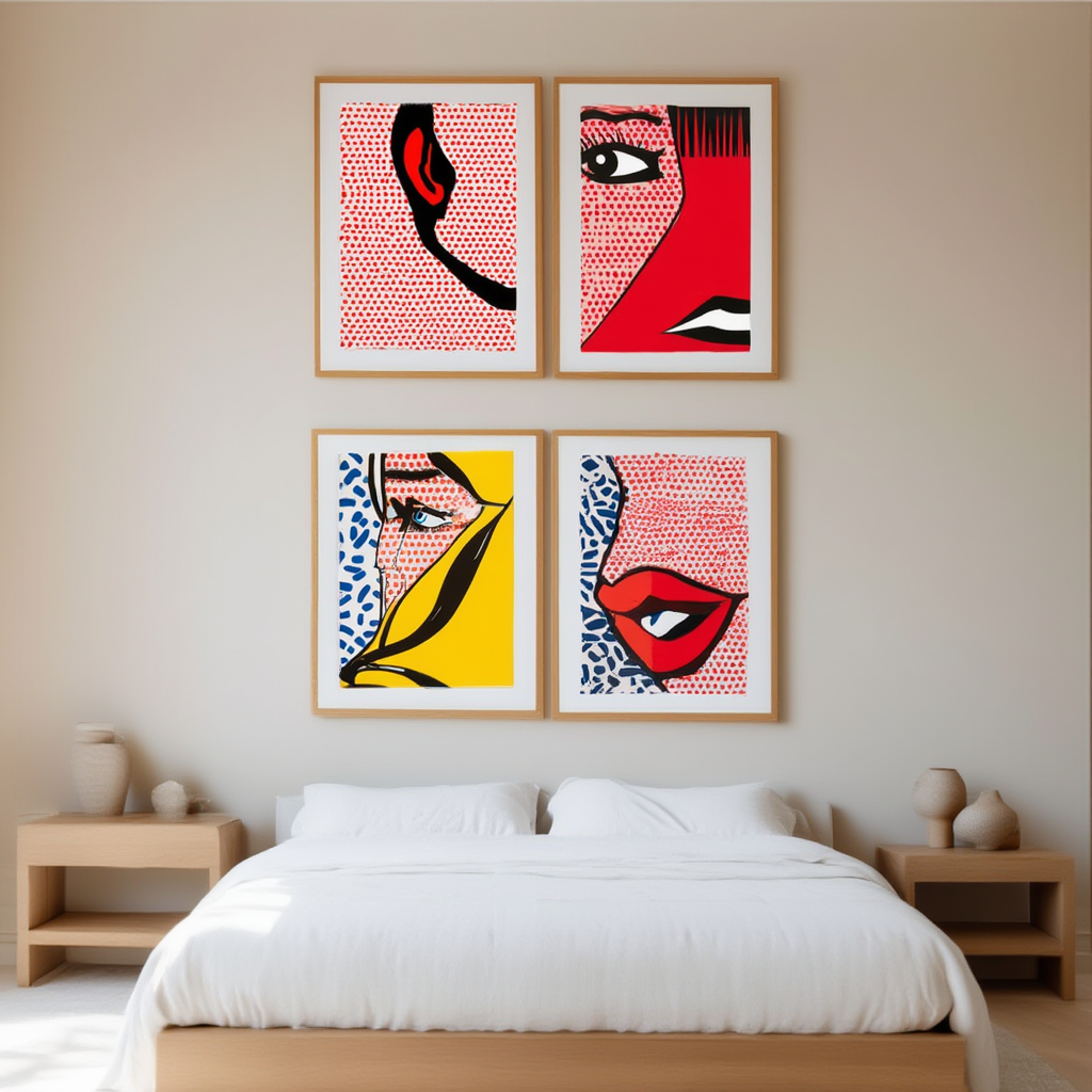 Pop Art Lichtenstein – Office Set of 4 Prints - Hakyarts