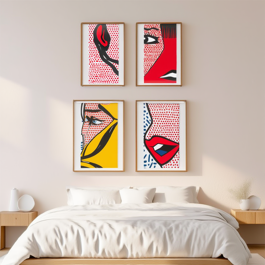Pop Art Lichtenstein – Office Set of 4 Prints - Hakyarts