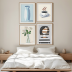 Modern Coffee & Vase Abstract Collection – Set of 4 - Hakyarts