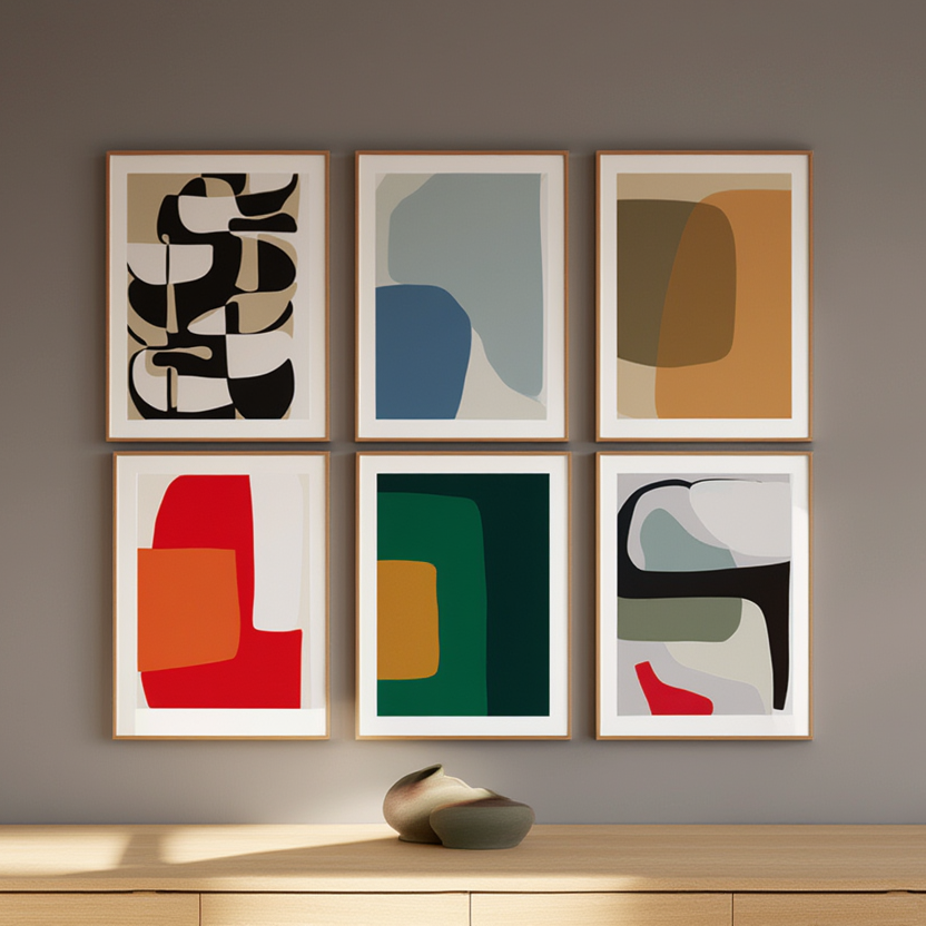 Scandinavian Abstract Collection – Set of 6 - Hakyarts
