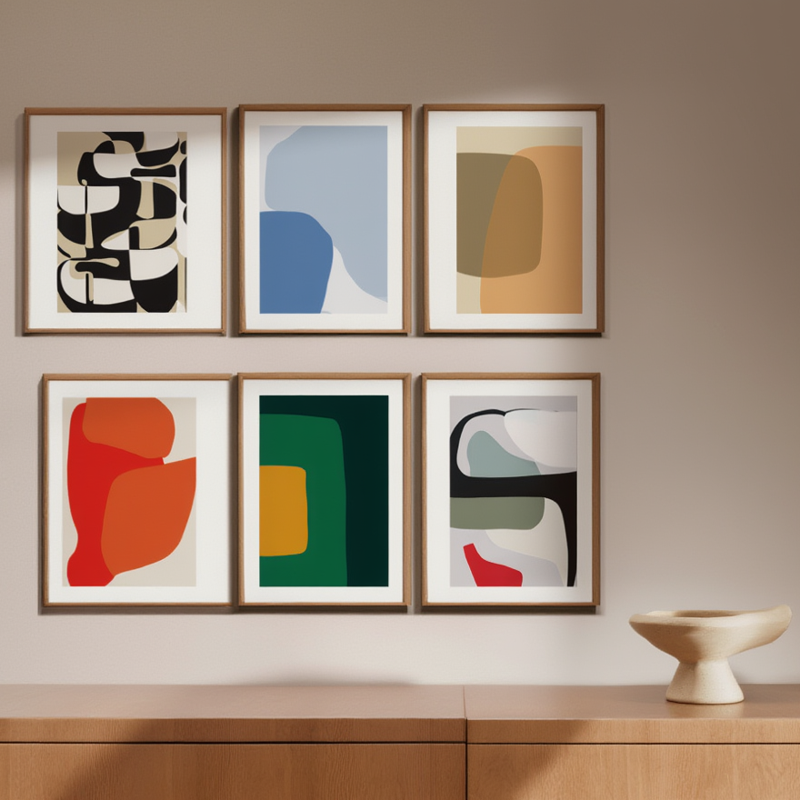Scandinavian Abstract Collection – Set of 6 - Hakyarts