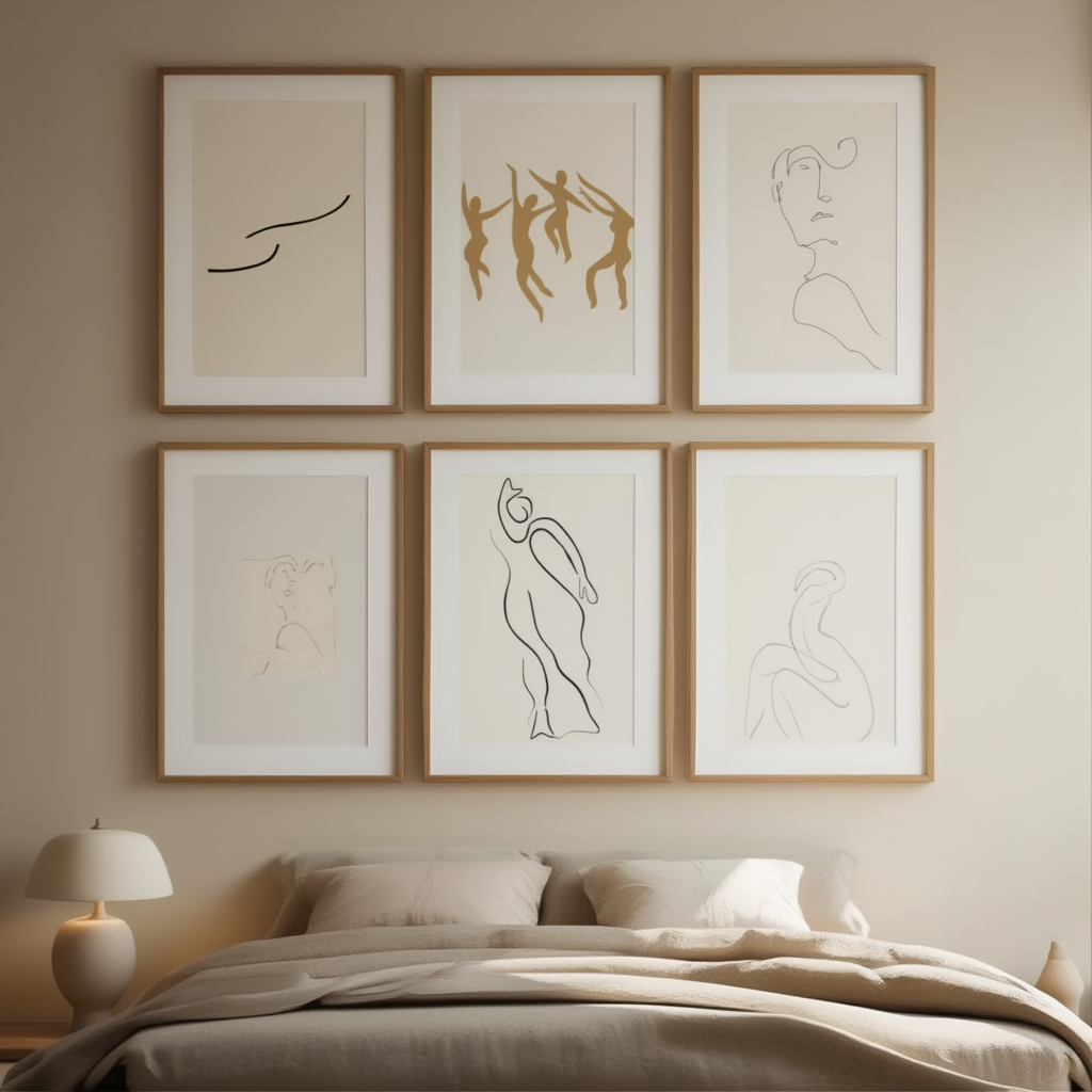 Matisse Inspired Wall Art Set – 6 Prints - Hakyarts