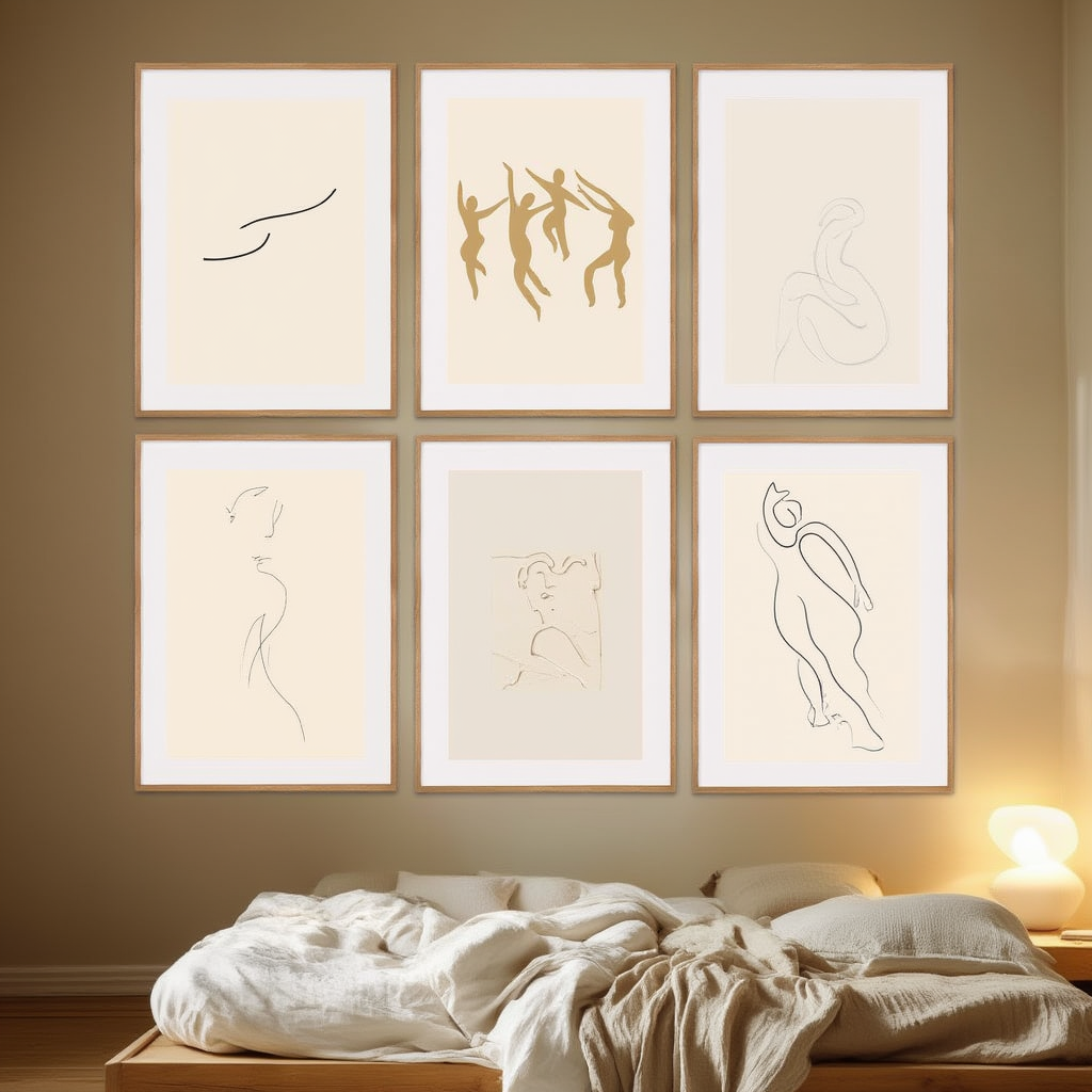 Matisse Inspired Wall Art Set – 6 Prints - Hakyarts