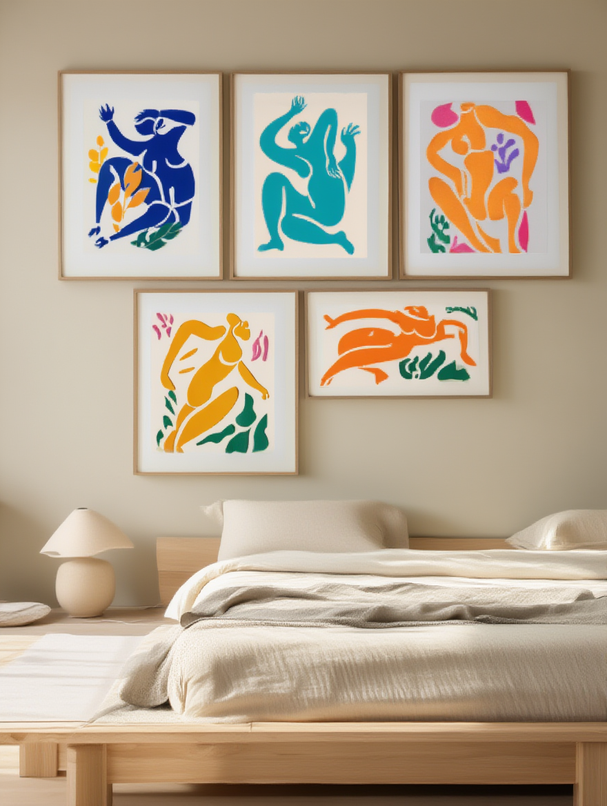Matisse Figurative – Set of 5 Abstract Prints - Hakyarts