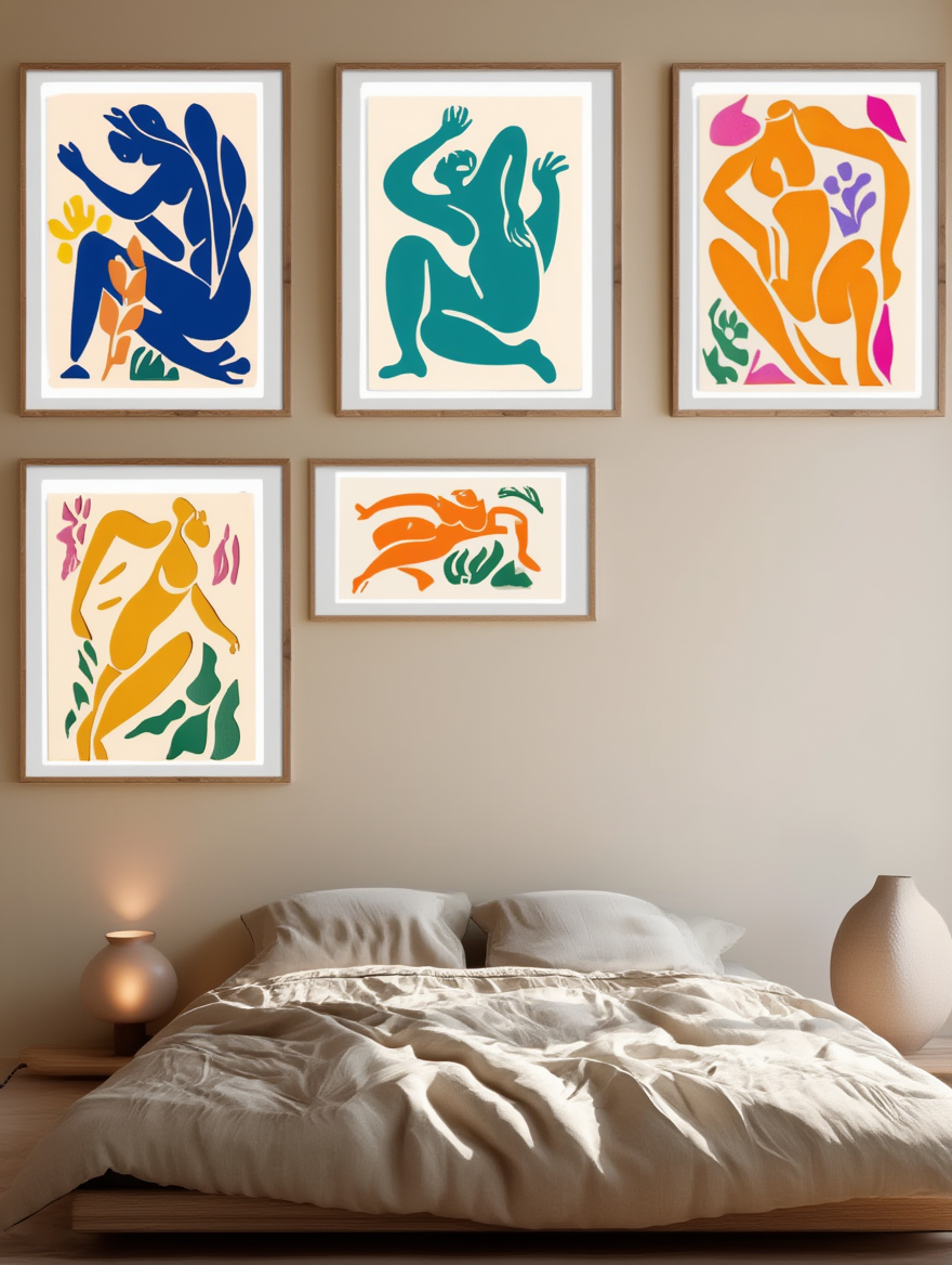 Matisse Figurative – Set of 5 Abstract Prints - Hakyarts