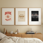 Retro Charm – 3-Piece Vintage Wall Art Set - Hakyarts