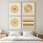 Beige Music Gallery – Japandi Living Room Set of 4 - Hakyarts