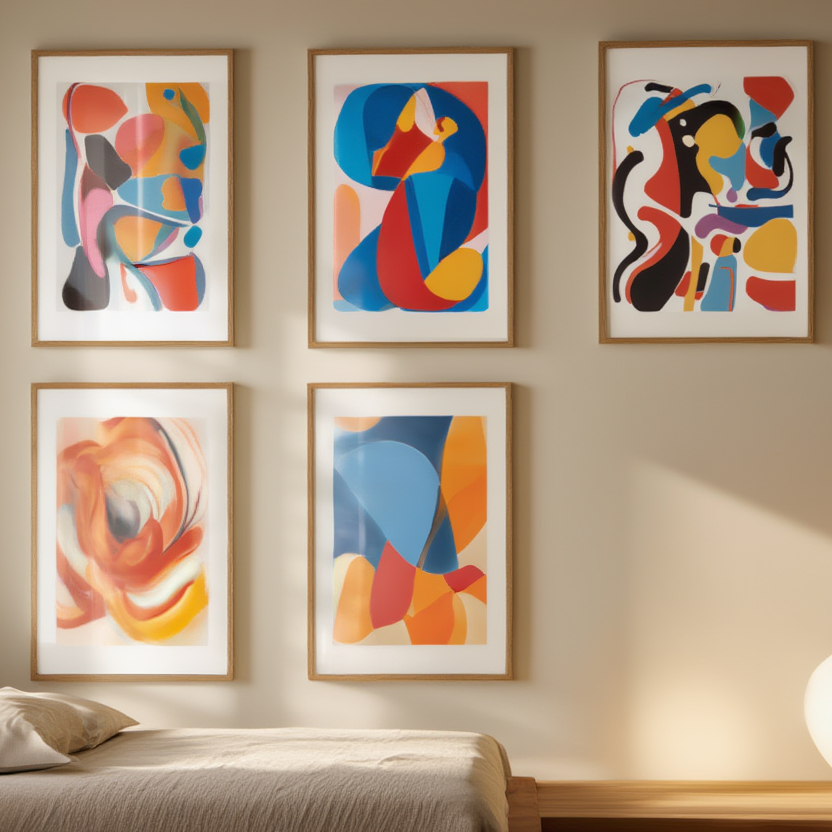 Mixed Picasso & Matisse Abstract Collection – Bedroom Set of 5 - Hakyarts